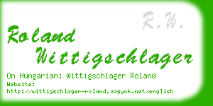 roland wittigschlager business card